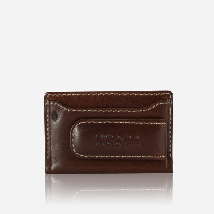 Card and Money Clip Holder Mens Mocha