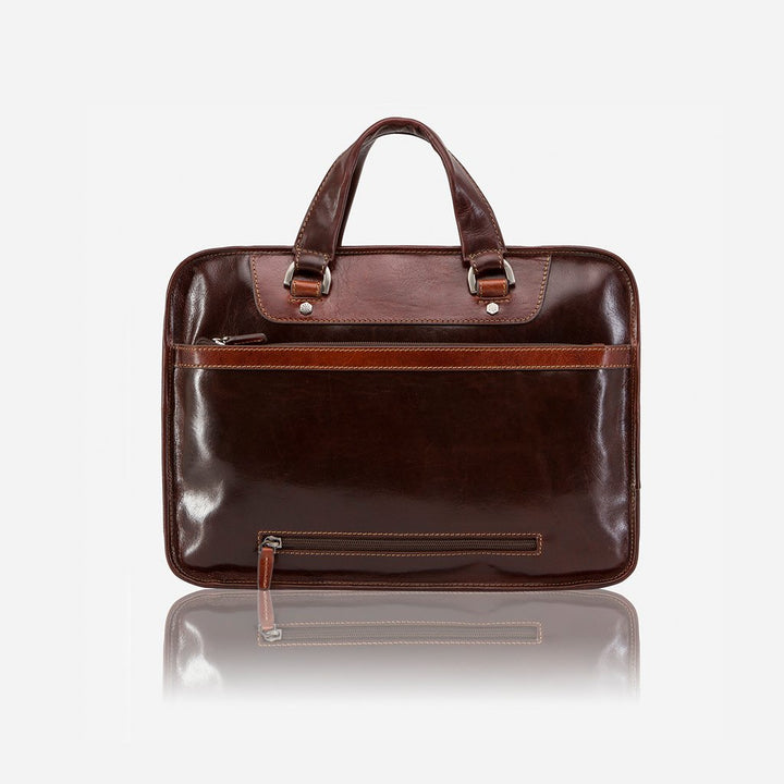 Oxford Medium Laptop Briefcase - Tobacco