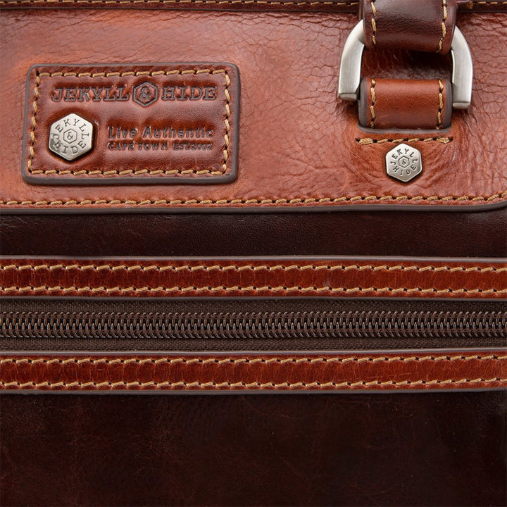 Oxford Medium Laptop Briefcase - Tobacco