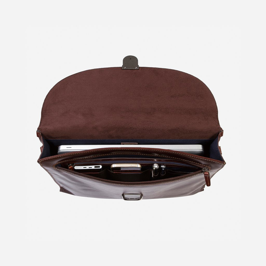 Oxford Extra Slim Business Briefcase - Tobacco