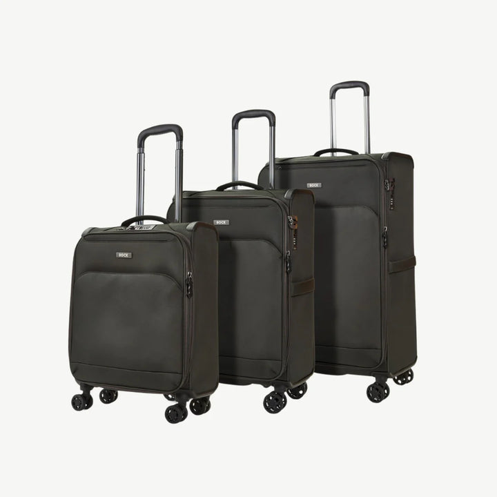 Georgia Expandable Soft 3pc Suitcase Set - Grey