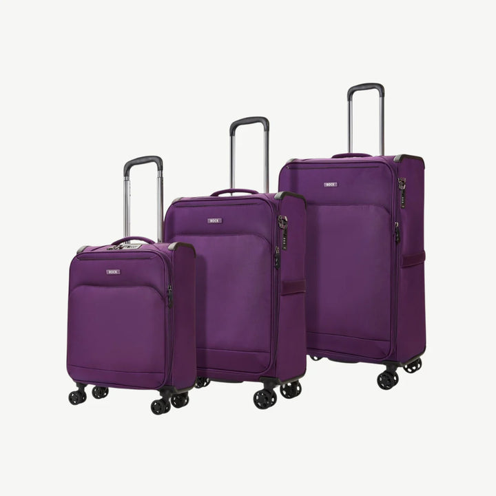 Georgia Expandable Soft 3pc Suitcase Set - Purple