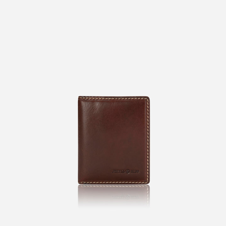 Slim Bifold Card Holder Mens Mocha