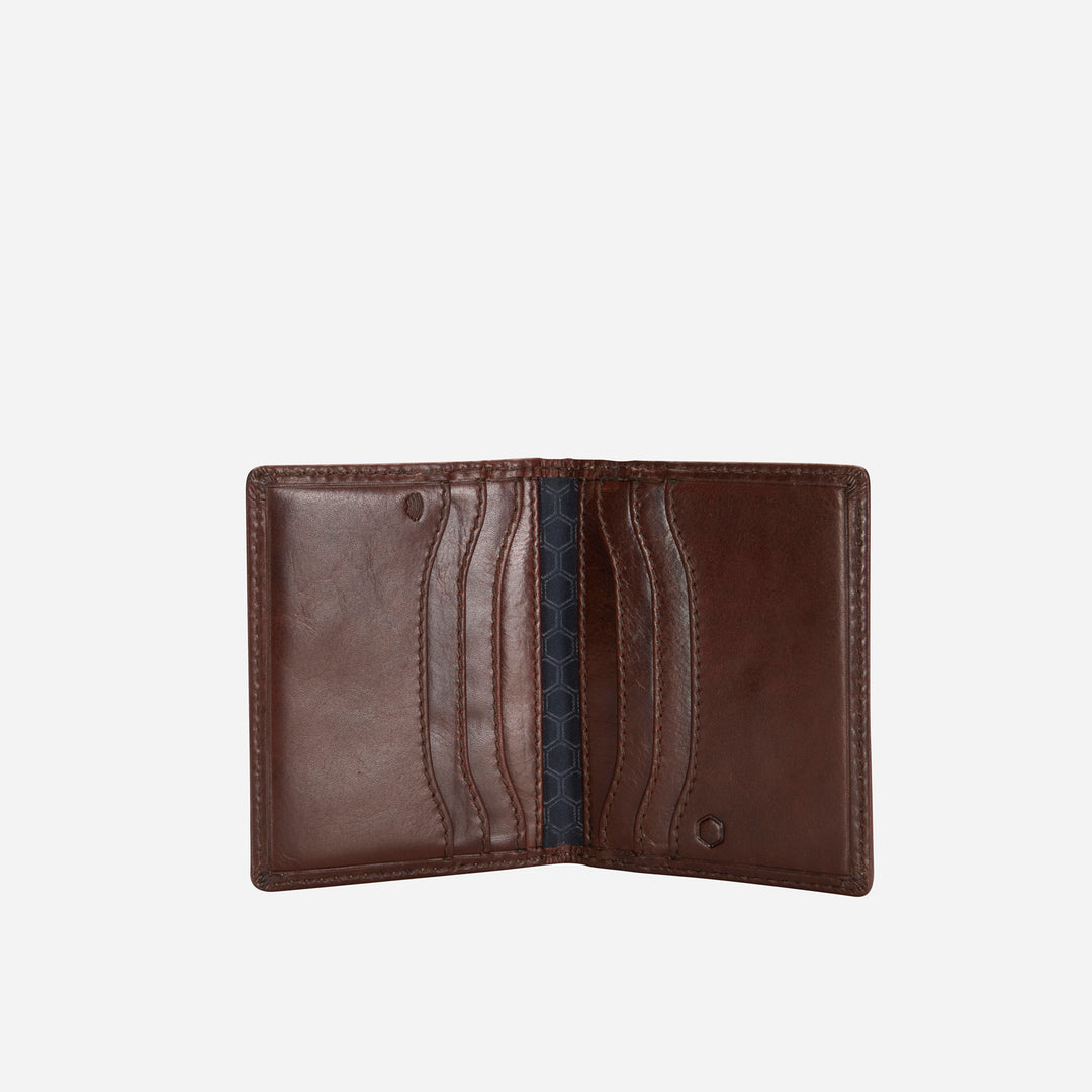 Slim Bifold Card Holder Mens Mocha