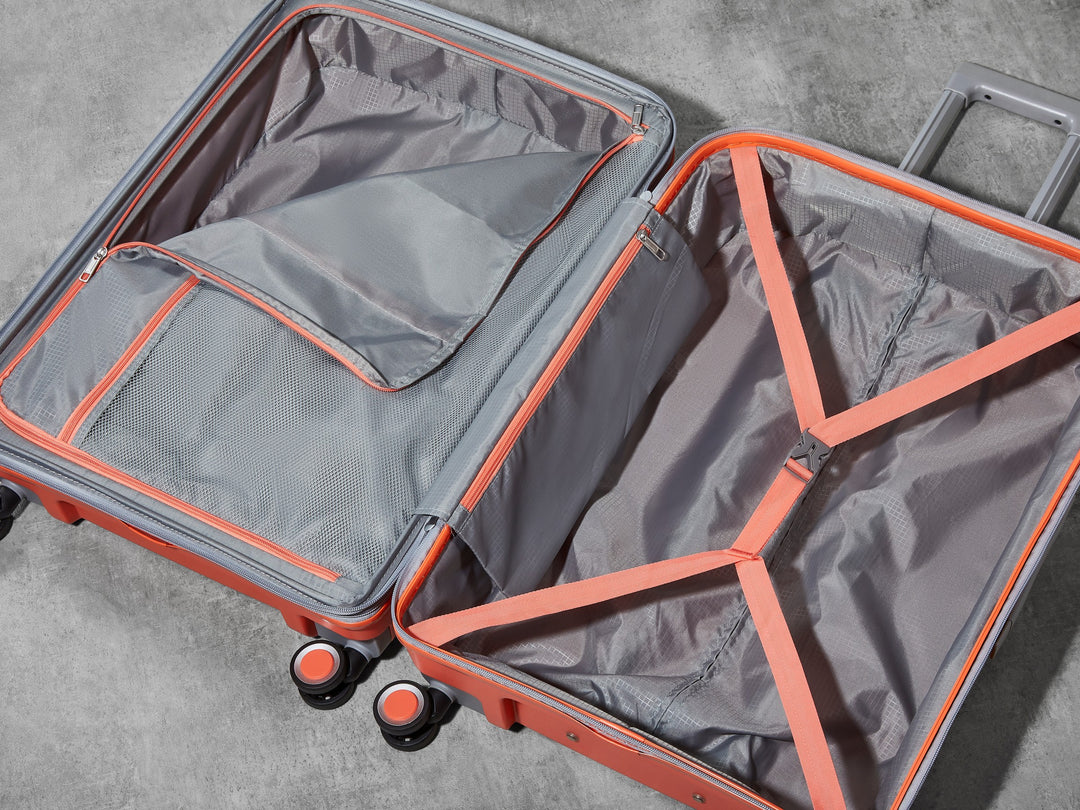 Sunwave Expandable Hardshell Medium Suitcase 66cm - Peach