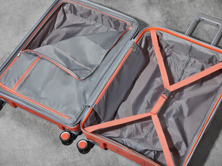 Sunwave Expandable Hardshell Medium Suitcase 66cm - Peach