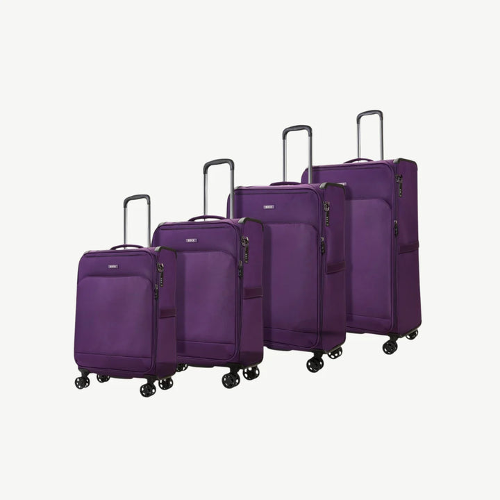 Georgia Expandable Soft 4pc Suitcase Set - Purple