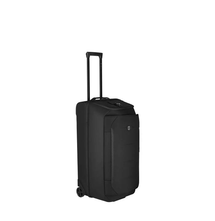 Crosslight Wheeled Duffel 2-Wheel Duffel with Zipped Bottom Compartment- Black