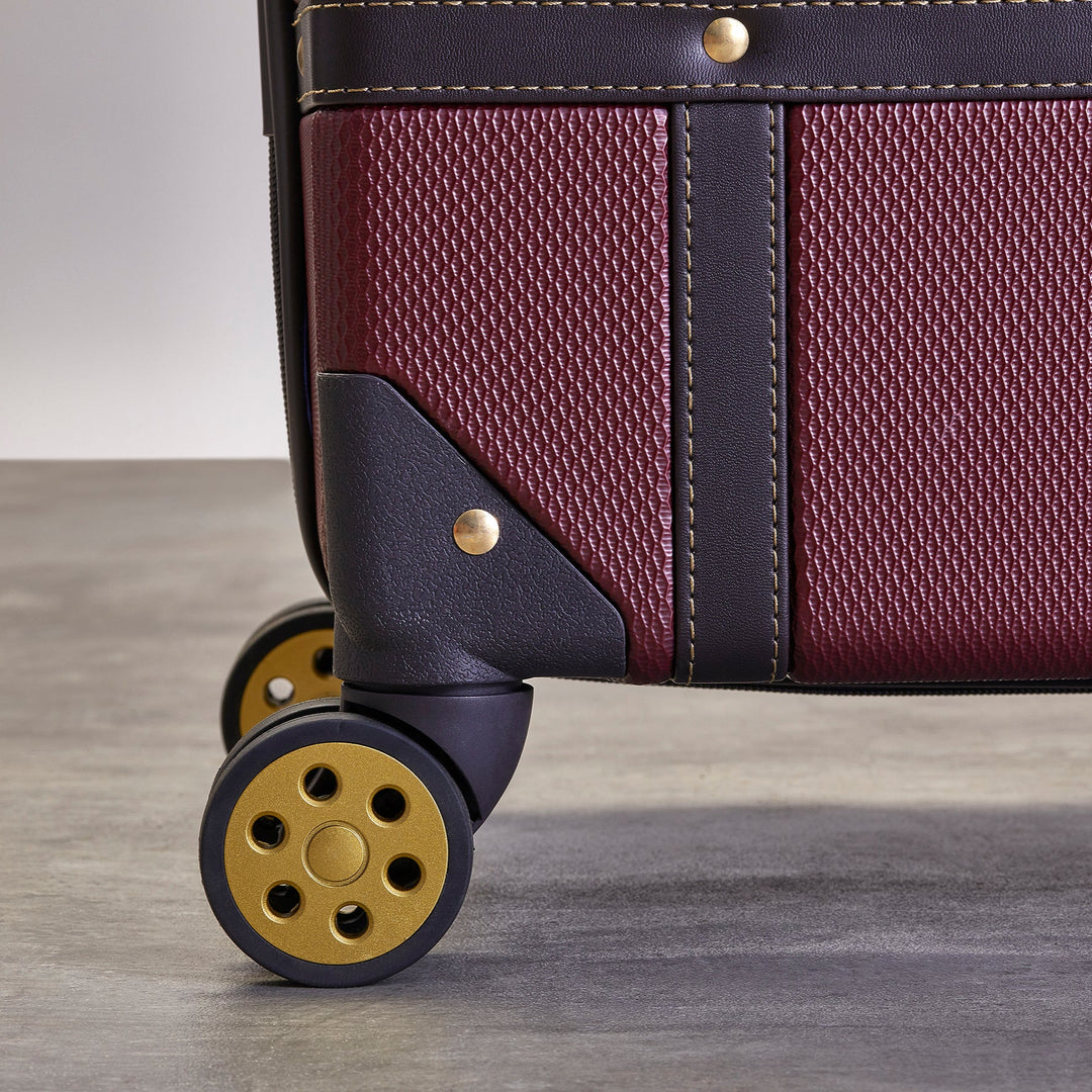 Vintage Hardshell Cabin Suitcase 54cm - Burgundy