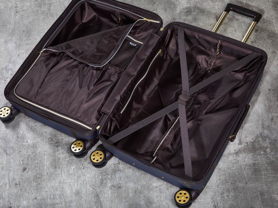 Vintage Hardshell Cabin Suitcase 54cm - Navy