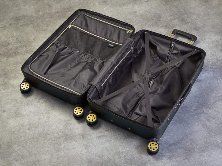 Rock Vintage Spinner Medium Suitcase 67cm - Emerald Green