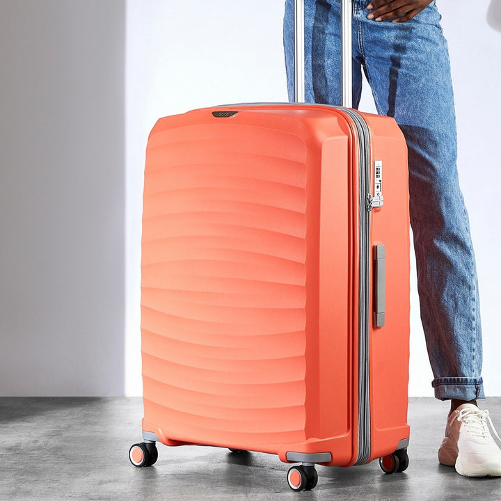 Sunwave Expandable Hardshell Large Suitcase 79cm - Peach