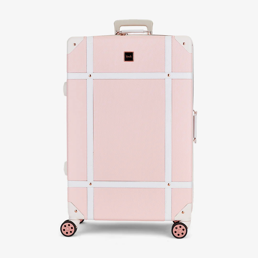 Vintage Hardshell Large Suitcase 78cm - Baby Pink