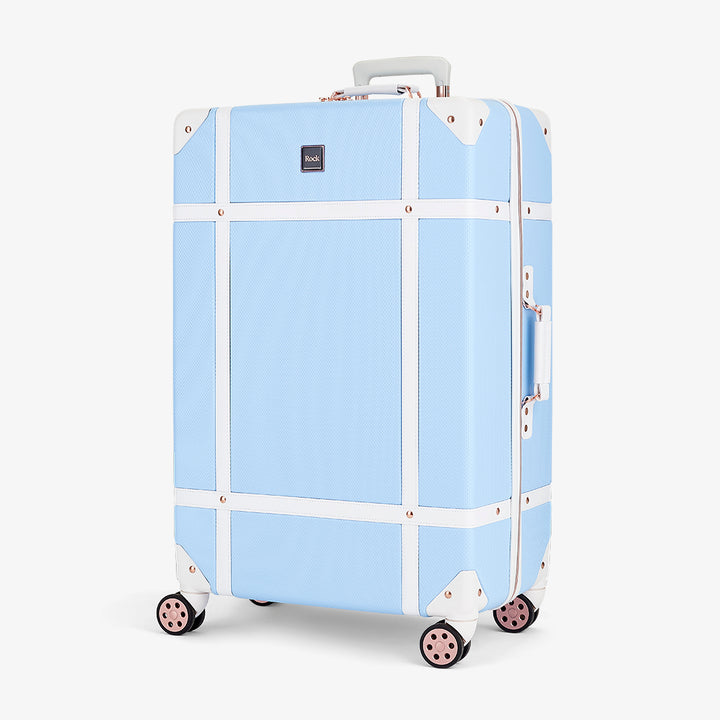 Vintage Hardshell Large Suitcase 78cm - Sky Blue