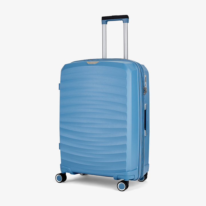 Sunwave Expandable Hardshell Medium Suitcase 66cm - Pastel Blue