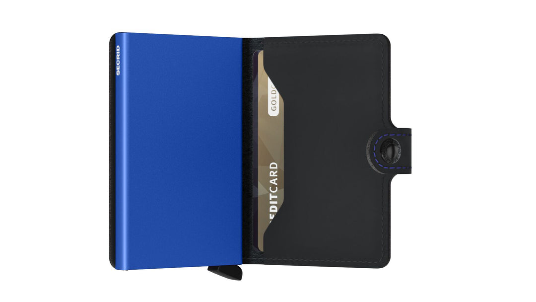 Secrid Miniwallet - Matte Black Blue