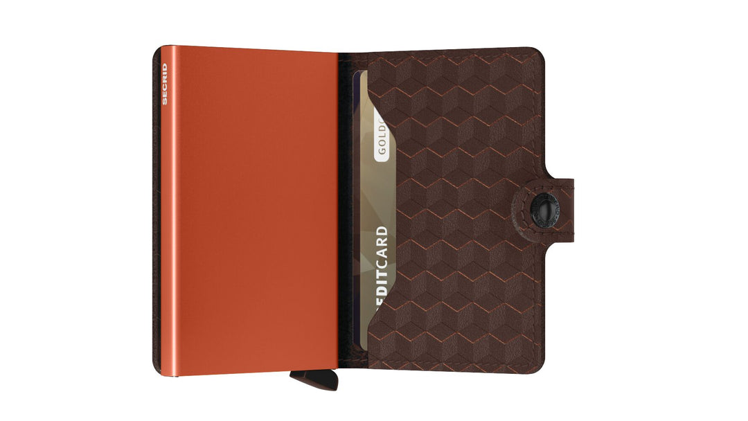 Secrid Miniwallet Optical - Brown-Orange