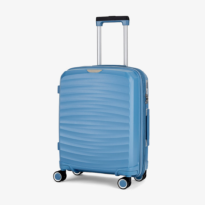 Sunwave Expandable Hardshell Cabin Suitcase 54cm - Pastel Blue