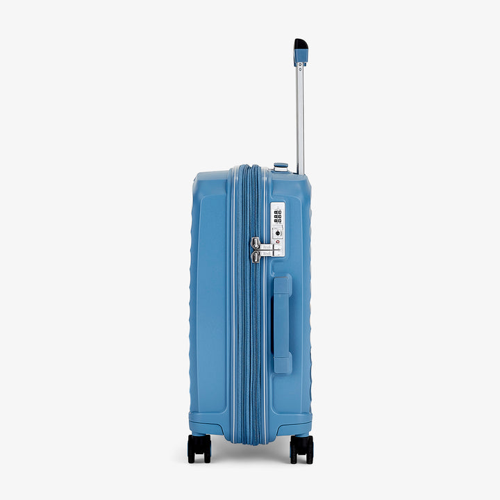 Sunwave Expandable Hardshell Cabin Suitcase 54cm - Pastel Blue