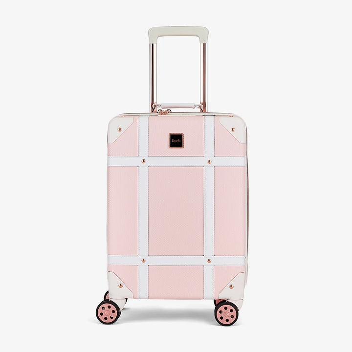 Vintage Hardshell Cabin Suitcase 54cm - Baby Pink