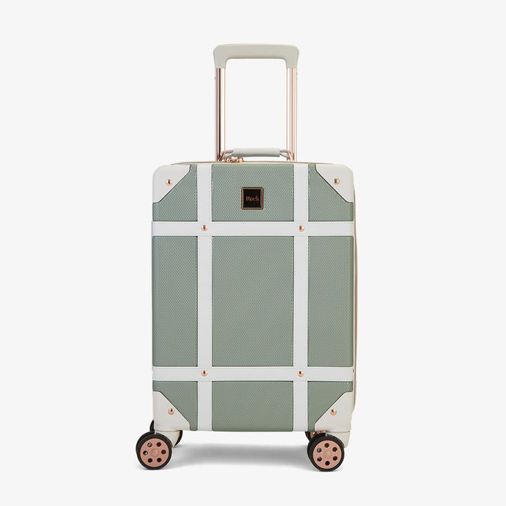 Rock Vintage Spinner Small Suitcase 54cm - SageGreen