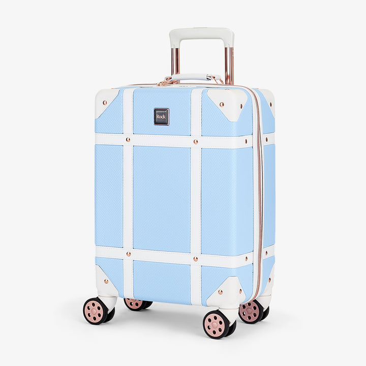 Vintage Hardshell Cabin Suitcase 54cm - Sky Blue