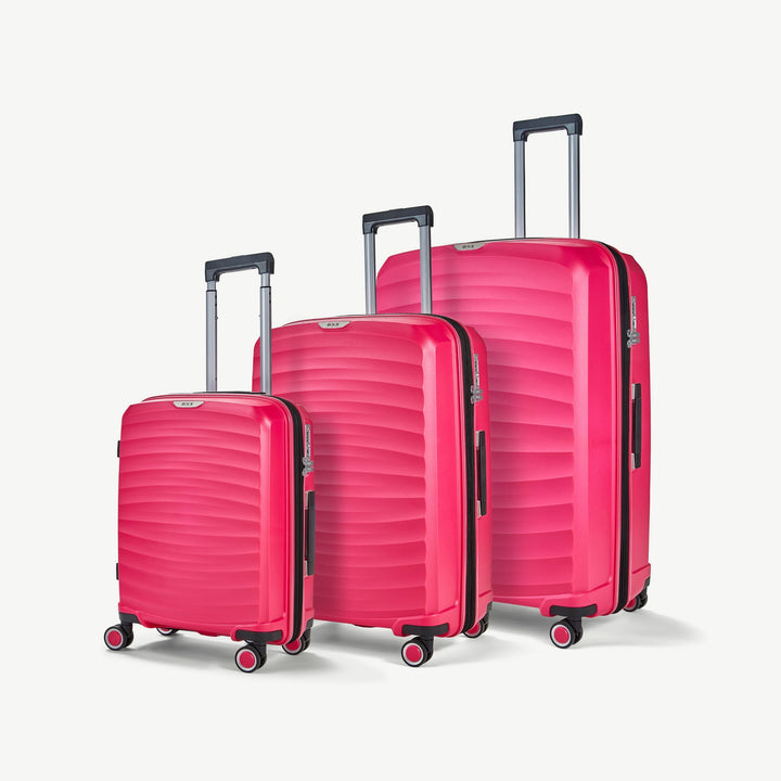 Sunwave Expandable Hardshell 3pc Set - Pink