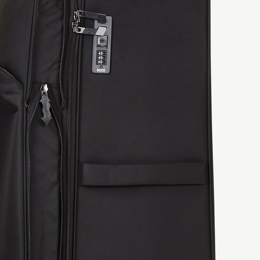 Georgia Expandable Soft Large Suitcase 80cm - Black