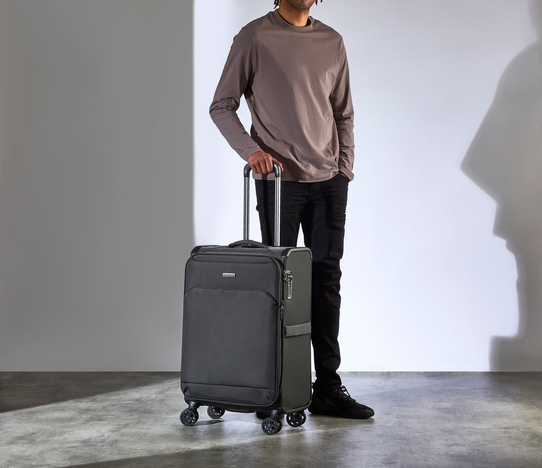 Georgia Expandable Soft 3pc Suitcase Set - Grey