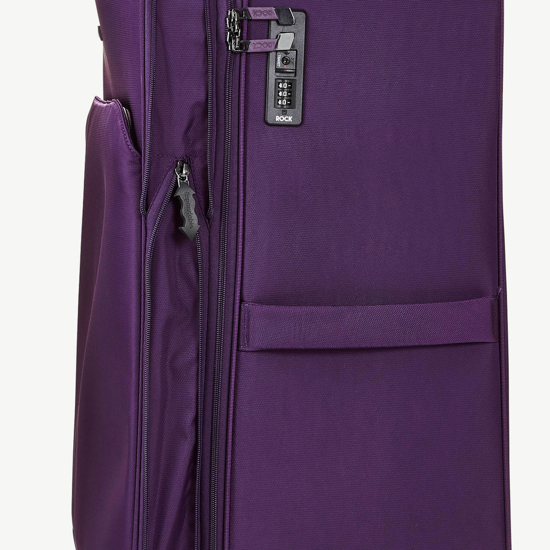 Georgia Expandable Soft Large Suitcase 80cm - Purple