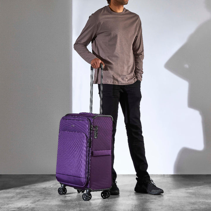 Georgia Expandable Soft Large Suitcase 80cm - Purple