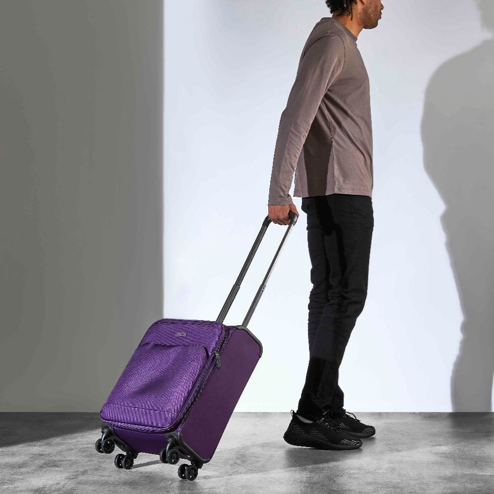 Georgia Expandable Soft Cabin Suitcase 55cm - Purple