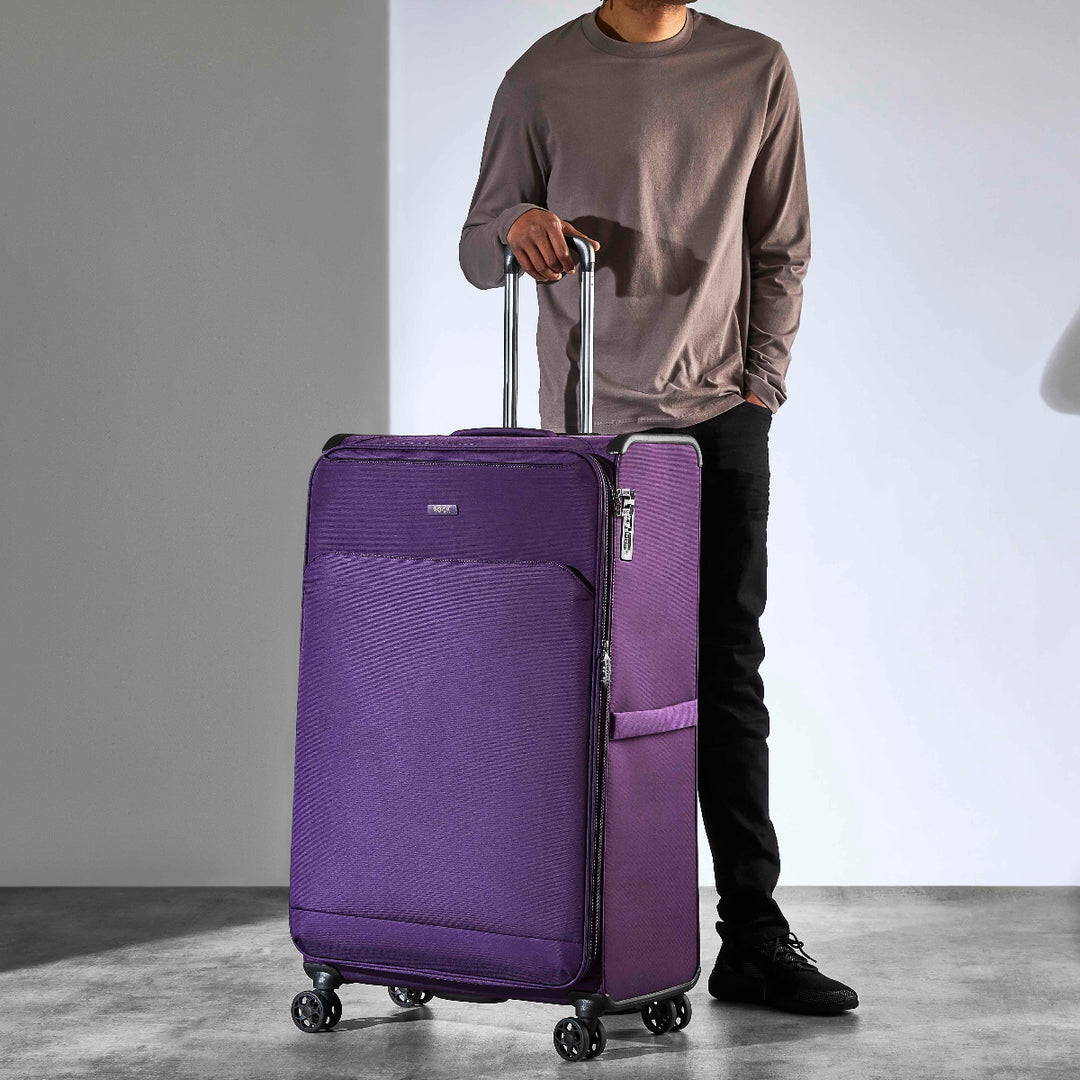 Georgia Expandable Soft Extra Large Suitcase 91cm - Purple