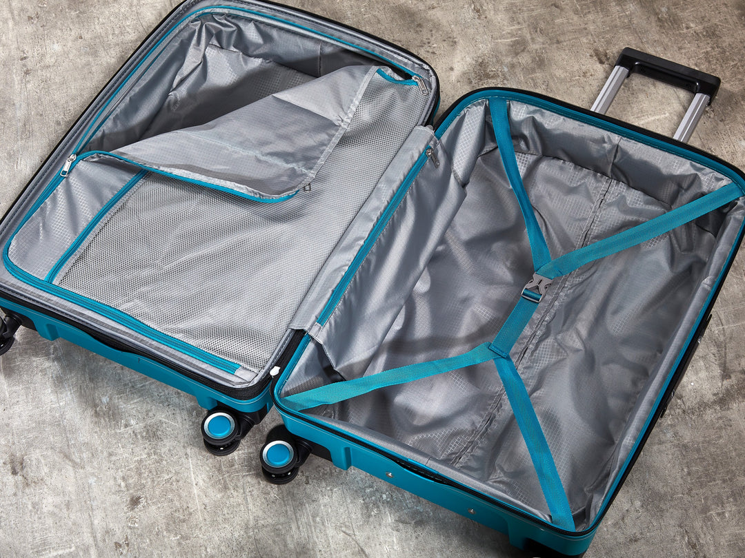 Sunwave Expandable Hardshell Medium Suitcase 66cm - Blue