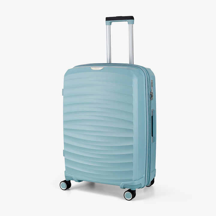 Sunwave Expandable Hardshell Medium Suitcase 66cm - Light Blue