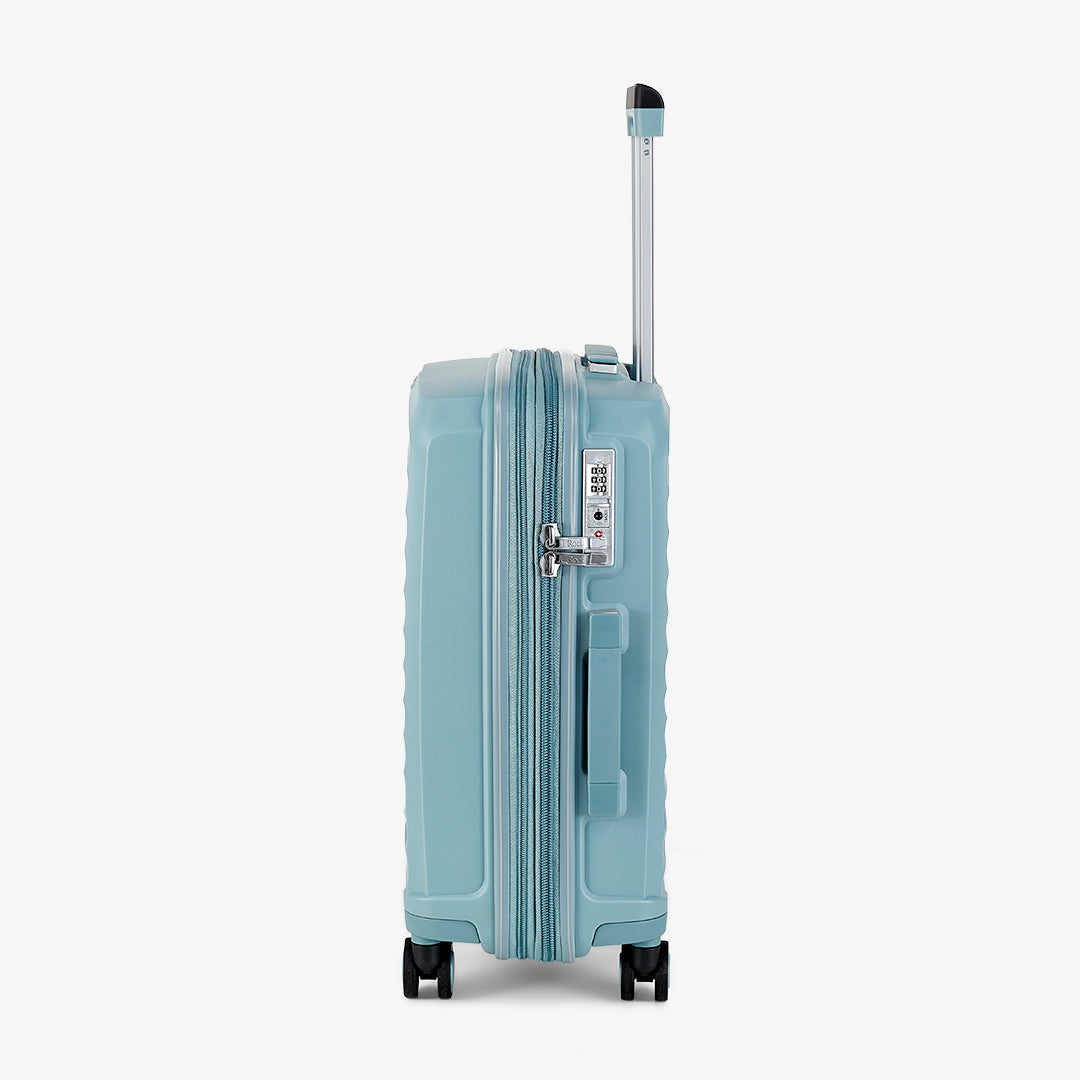 Sunwave Expandable Hardshell Cabin Suitcase 54cm - Light Blue