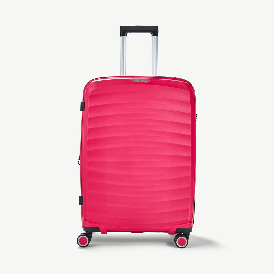 Sunwave Expandable Hardshell Medium Suitcase 66cm - Pink