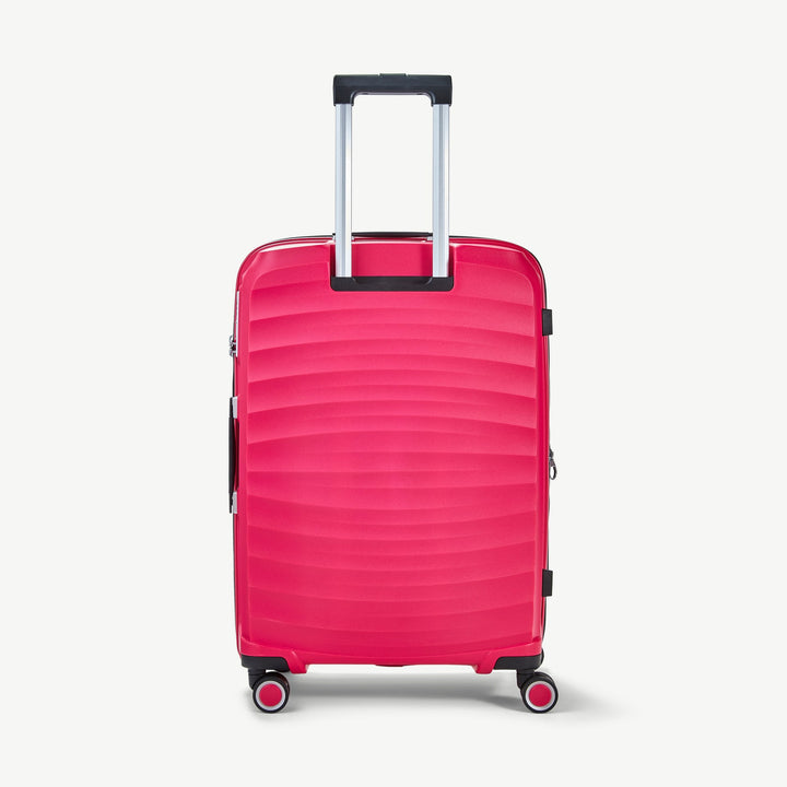 Sunwave Expandable Hardshell Medium Suitcase 66cm - Pink