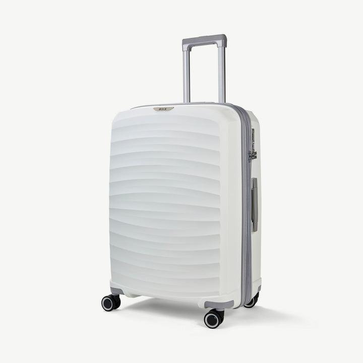 Sunwave Expandable Hardshell Medium Suitcase 66cm - White