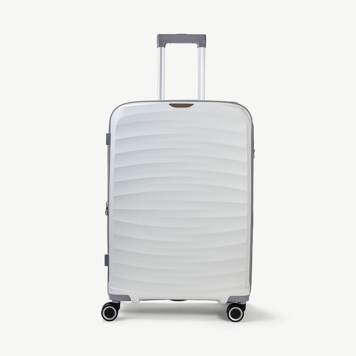 Sunwave Expandable Hardshell Medium Suitcase 66cm - White