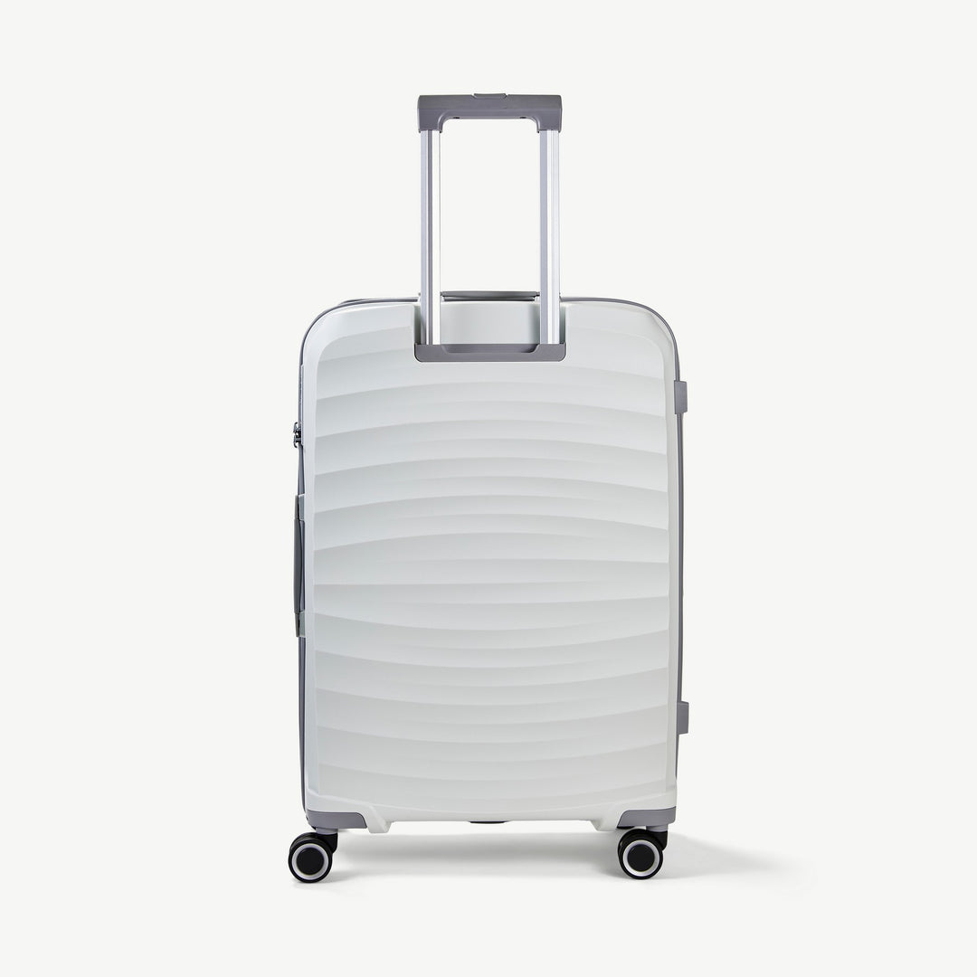 Sunwave Expandable Hardshell Medium Suitcase 66cm - White