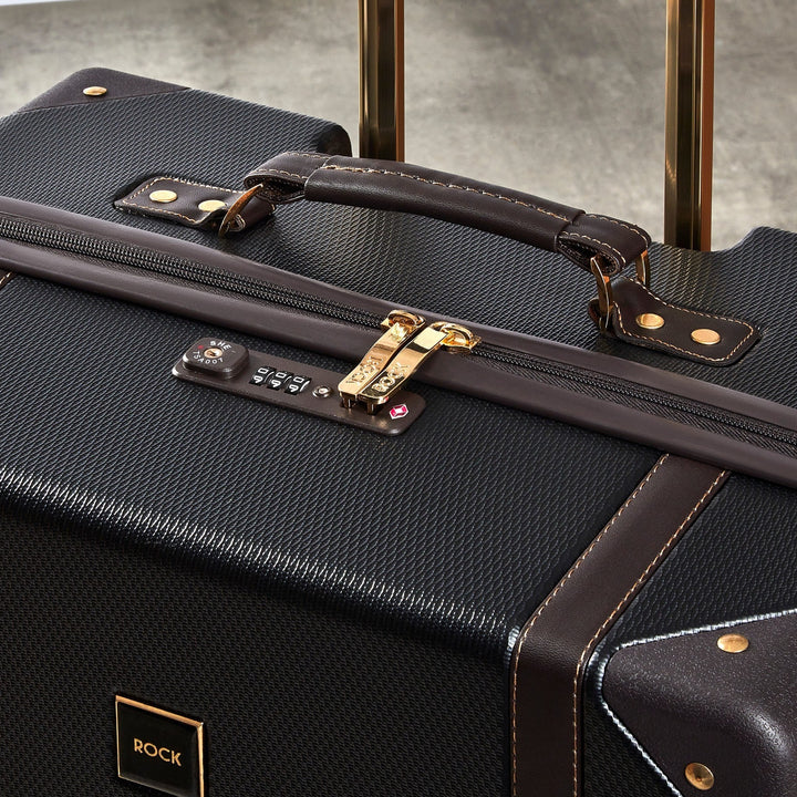 Vintage Hardshell Cabin Suitcase 54cm - Black