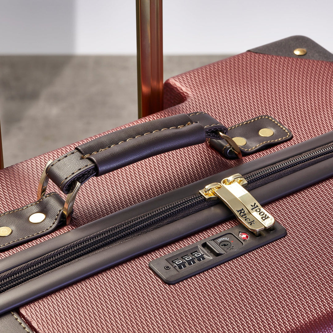 Vintage Hardshell Cabin Suitcase 54cm - Burgundy