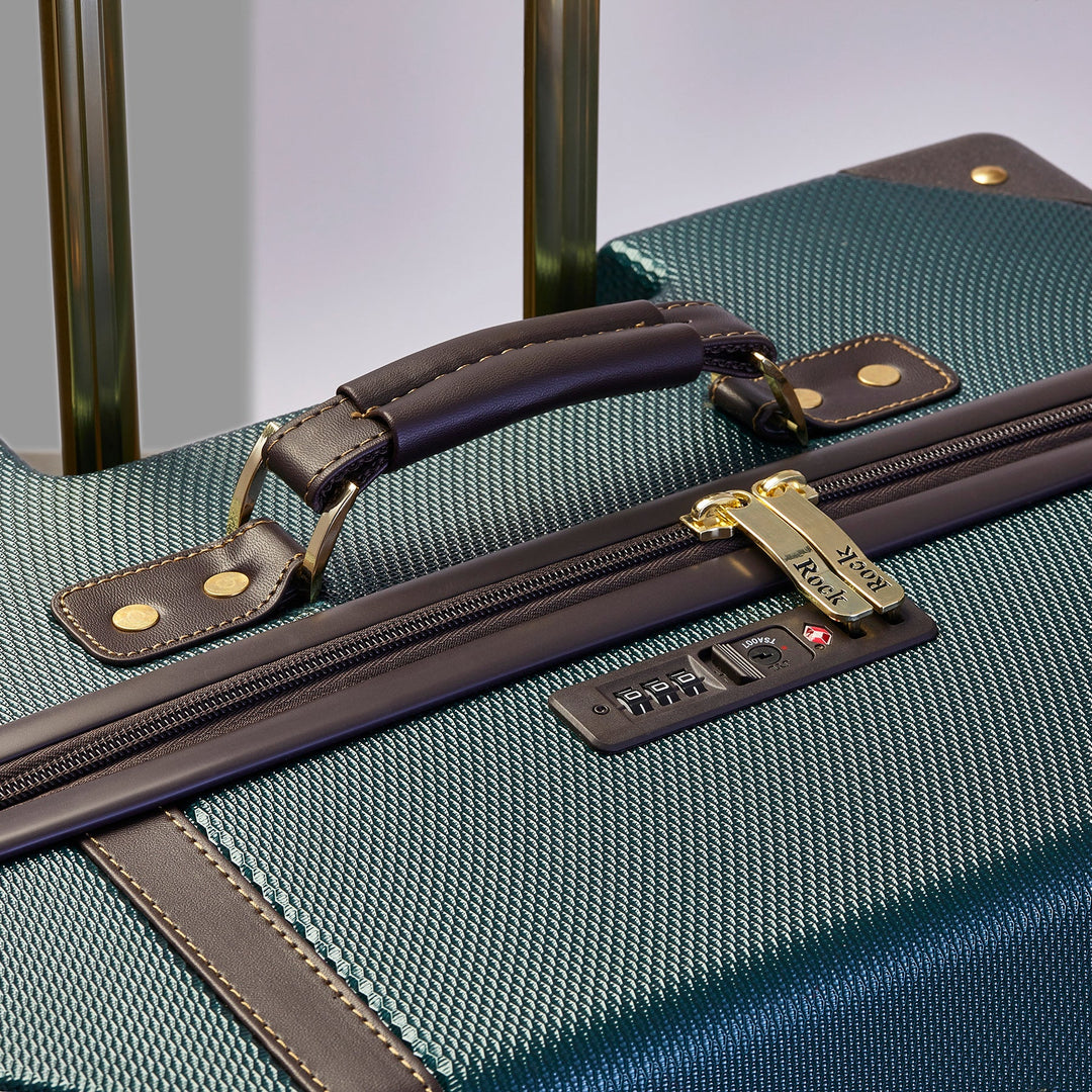 Vintage Hardshell Cabin Suitcase 54cm - Emerald Green