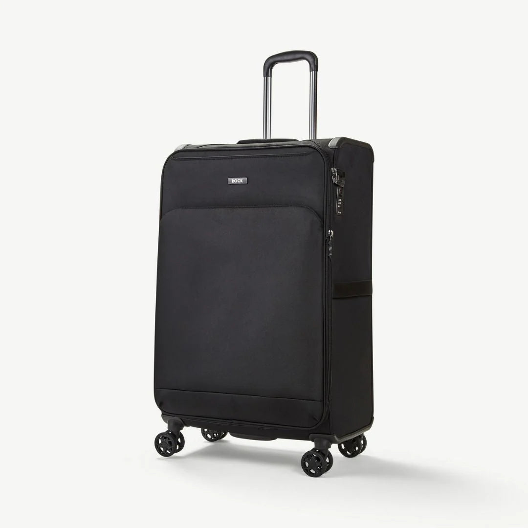 Georgia Expandable Soft 3pc Suitcase Set - Black