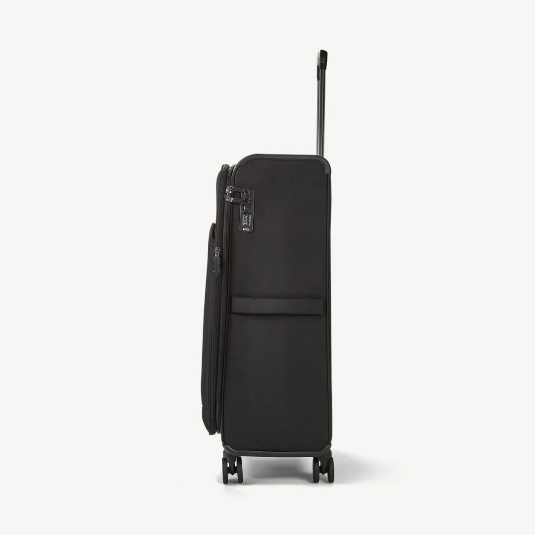 Georgia Expandable Soft Large Suitcase 80cm - Black