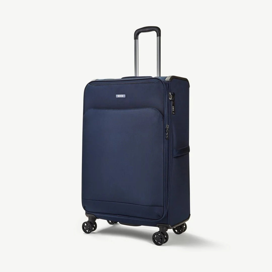 Georgia Expandable Soft 3pc Suitcase Set - Navy