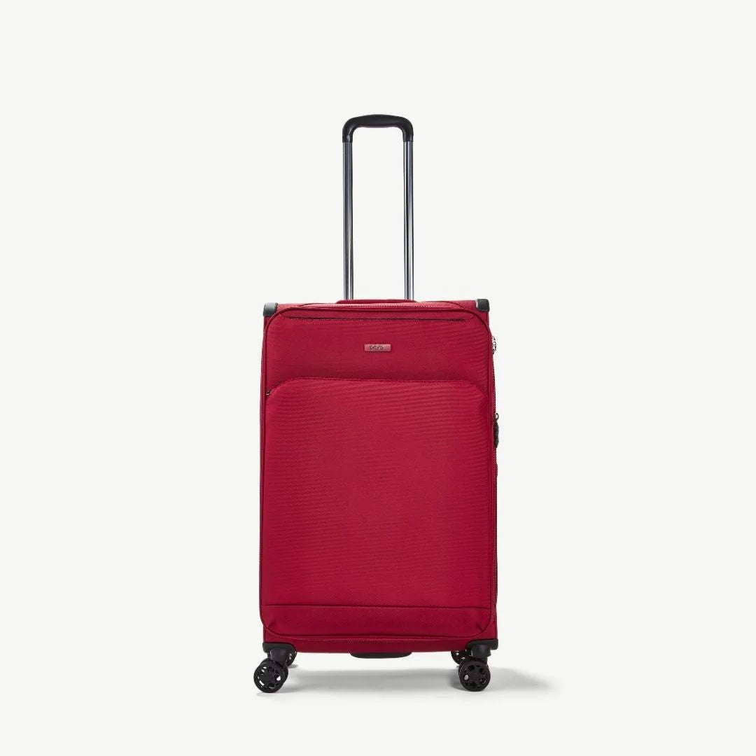 Georgia Expandable Soft Large Suitcase 80cm - Burgundy