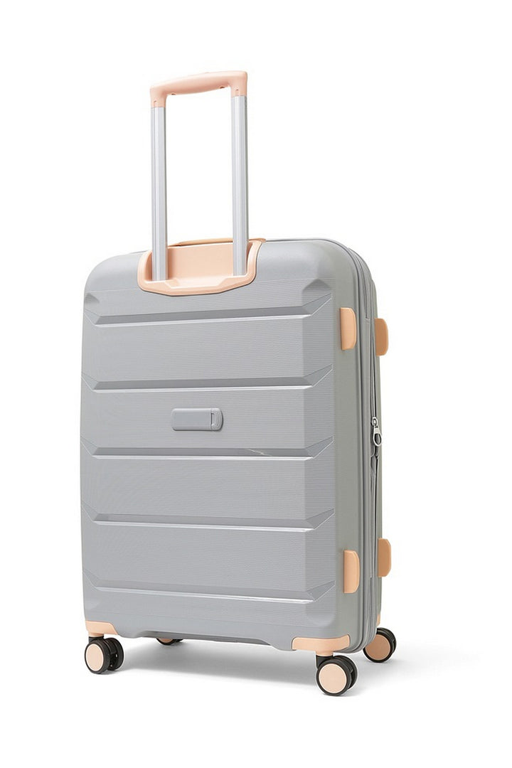 Tulum Expandable Hardshell Medium Suitcase 66cm - Grey / Peach