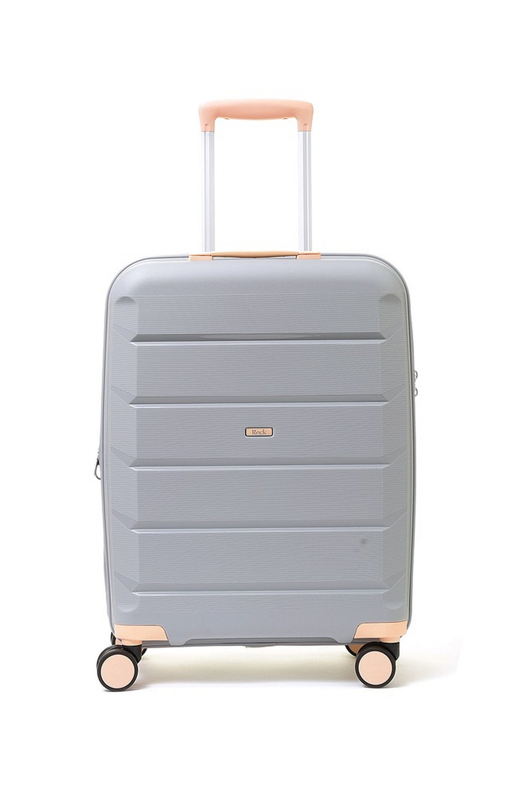 Tulum Expandable Hardshell Cabin Suitcase 55cm - Grey / Peach